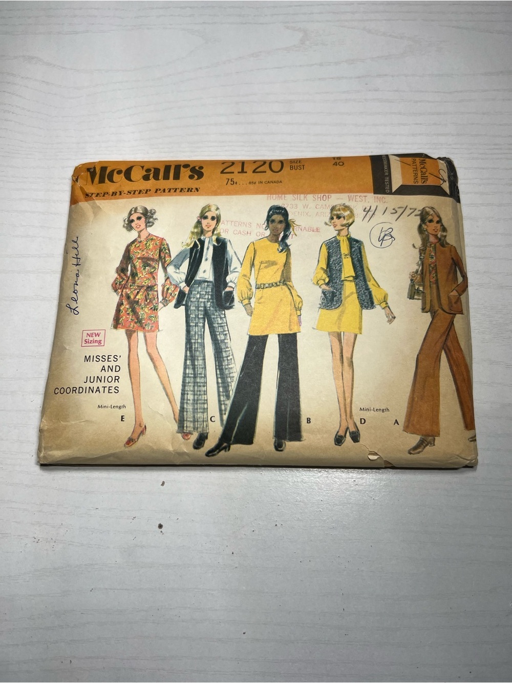 Vintage 1969 McCall’s 2120 Sewing Pattern Size 18 Bust 40 Mod 60s Coordinates
